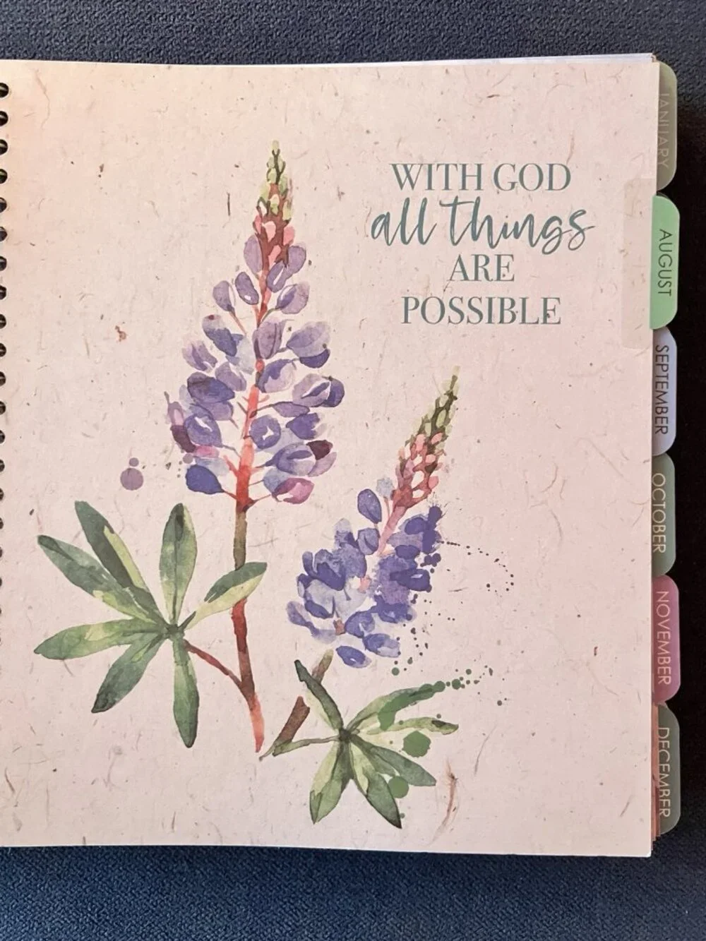17 Month Daily Month Planner Scripture Phil 4:4 Blue Weekly Planning 2026-27 NEW